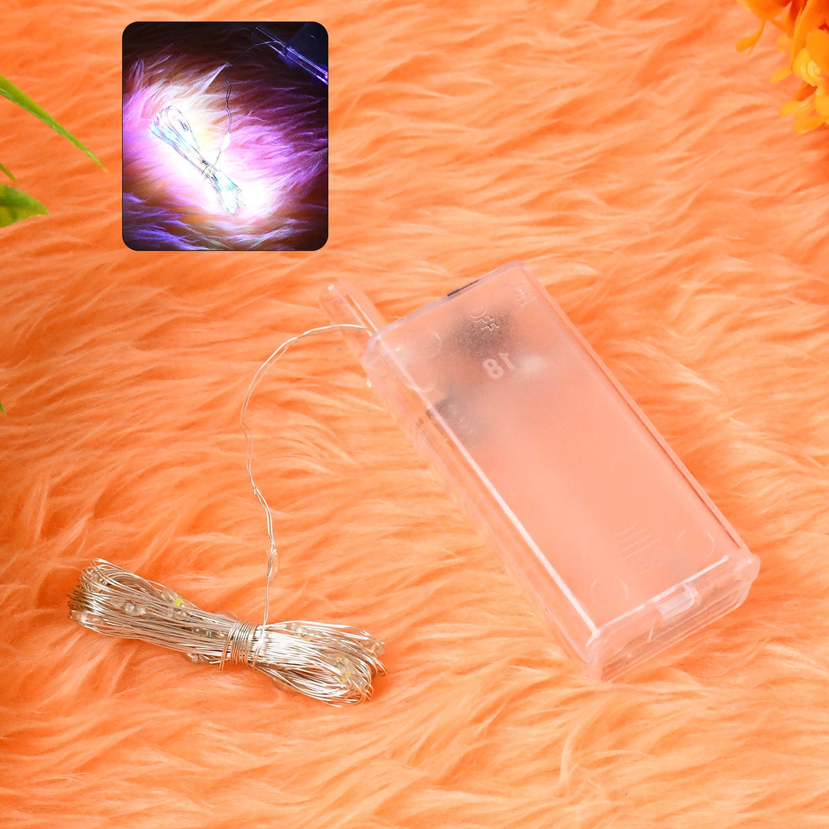 Waterproof copper wire string LED fairy lights suitable for party and wedding decorations.