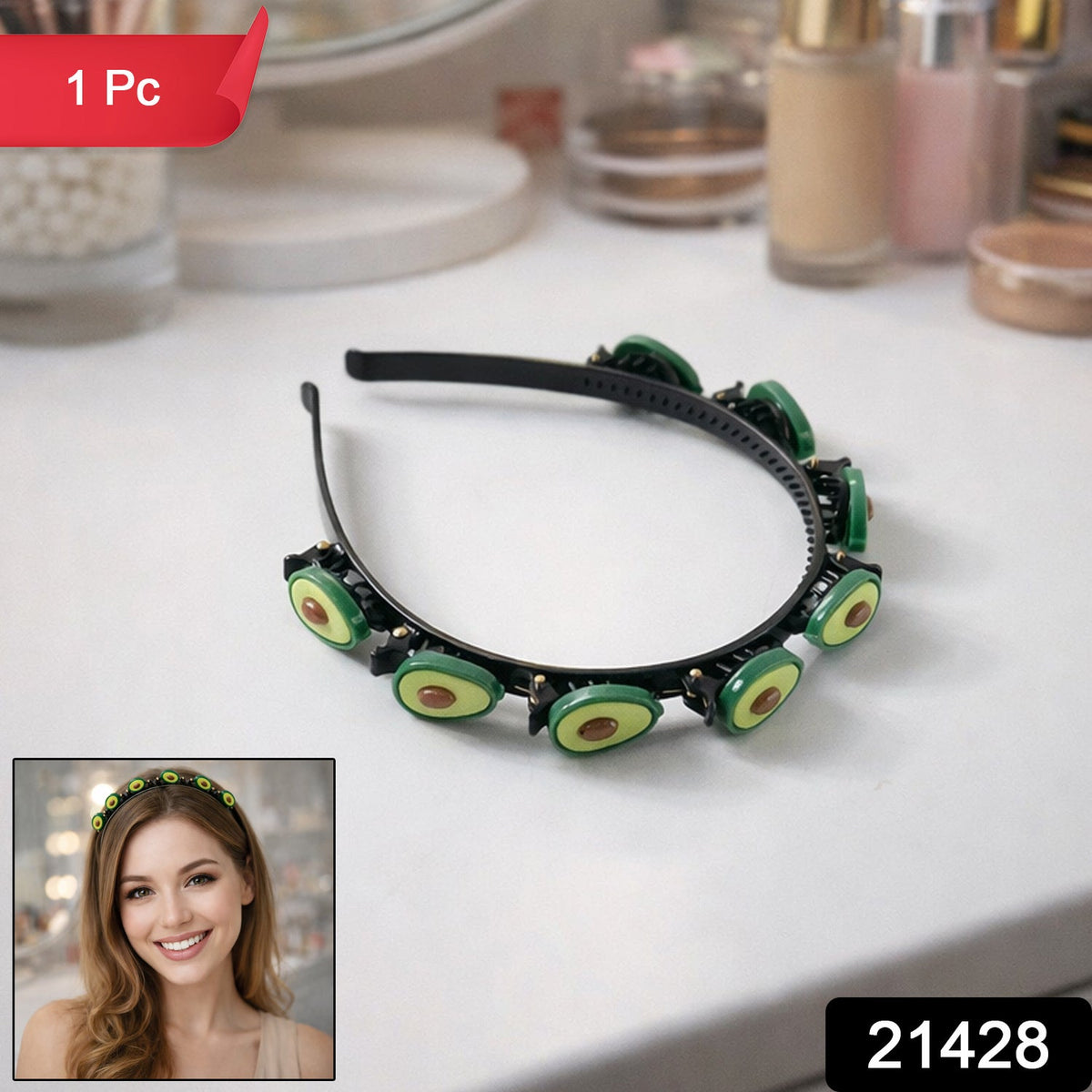Trendy hair accessory with cute fruit print for casual styling