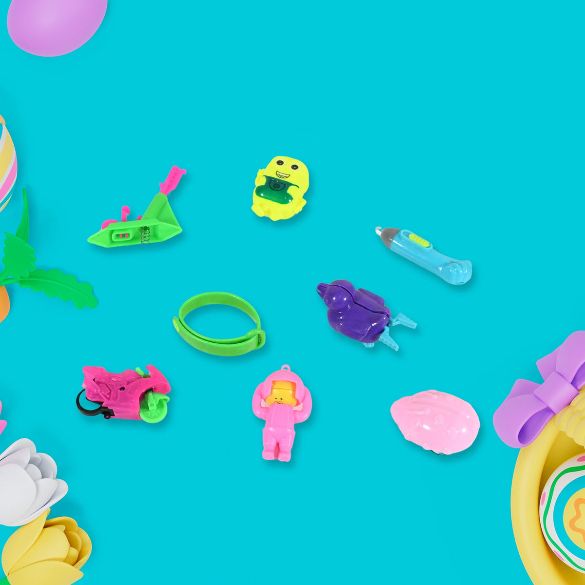 A child happily playing with one of the educational miniature toys from the Aditi 10-in-1 collection.