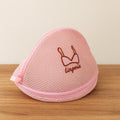Dome-shaped lingerie wash bag with protective mesh pouch and zip guard