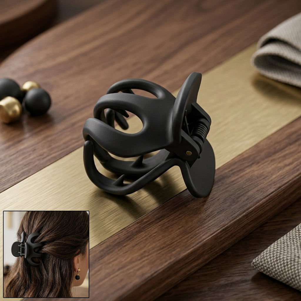 Minimalist matte hair claw clip with smooth edges