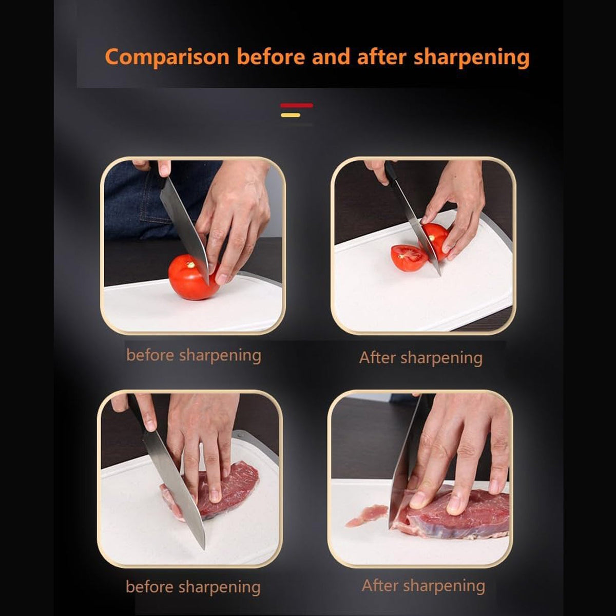 Handheld knife sharpener detail