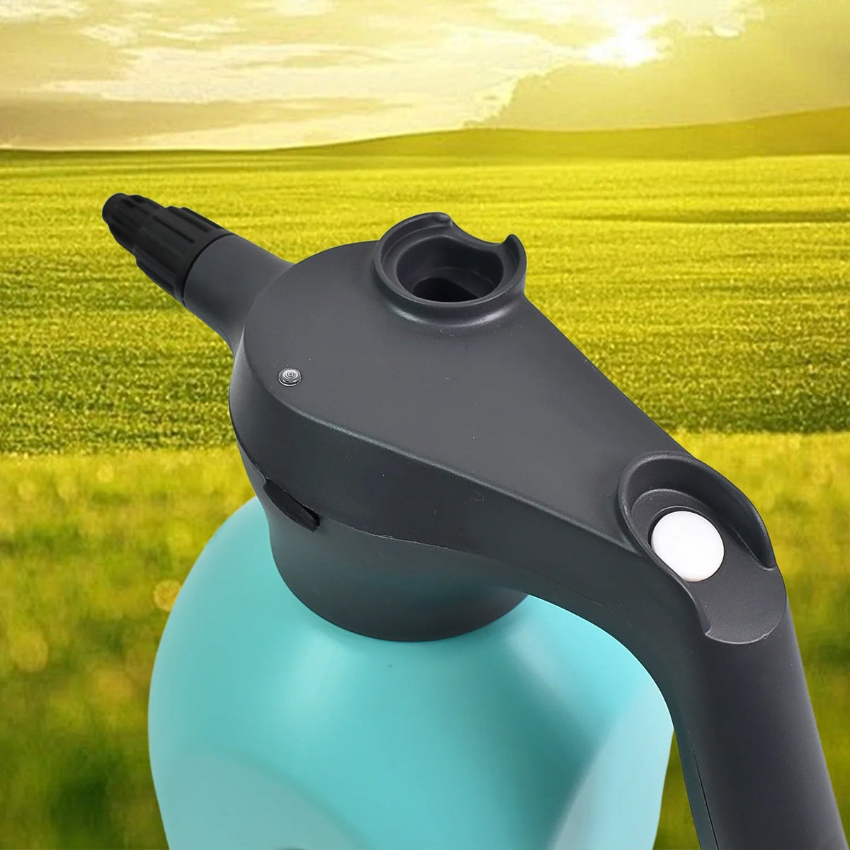 The automatic electric spray bottle shown with its convenient USB charging port.