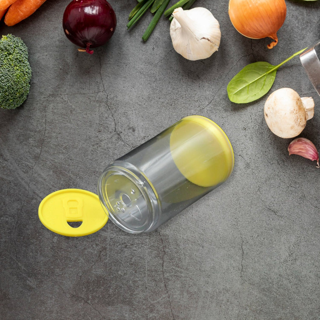 Durable glass salt dispenser bottle, an essential kitchen tool for home cooking and outdoor use.