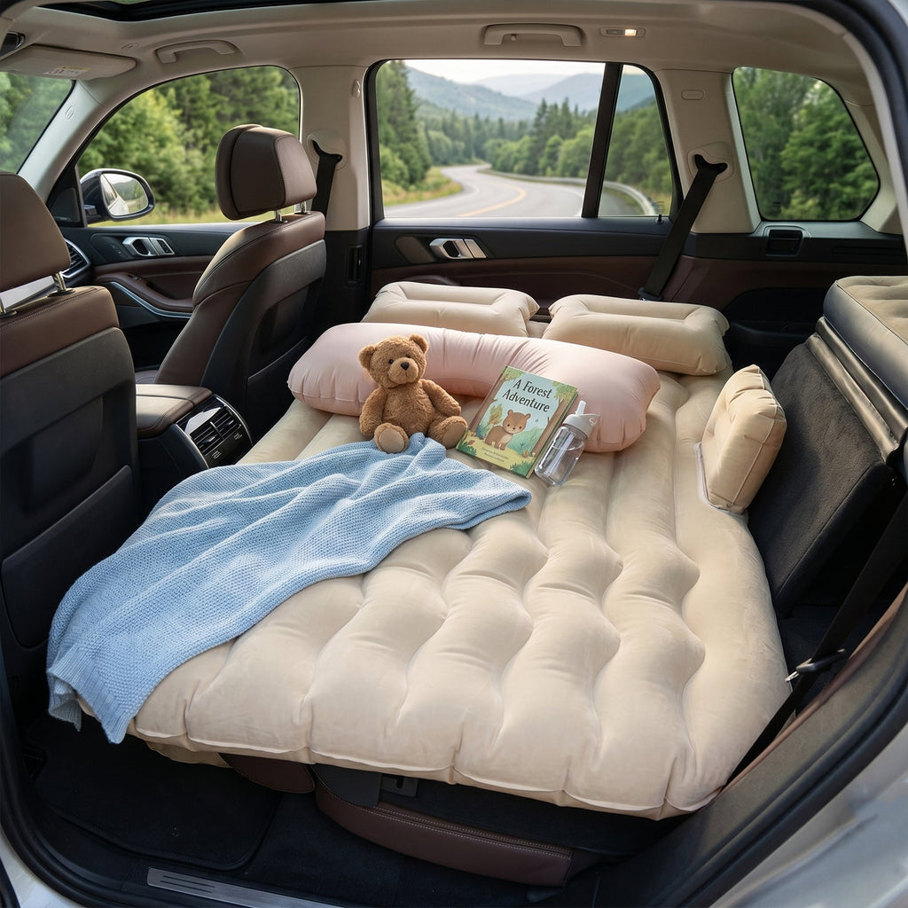 SUV air mattress with inflatable cushions