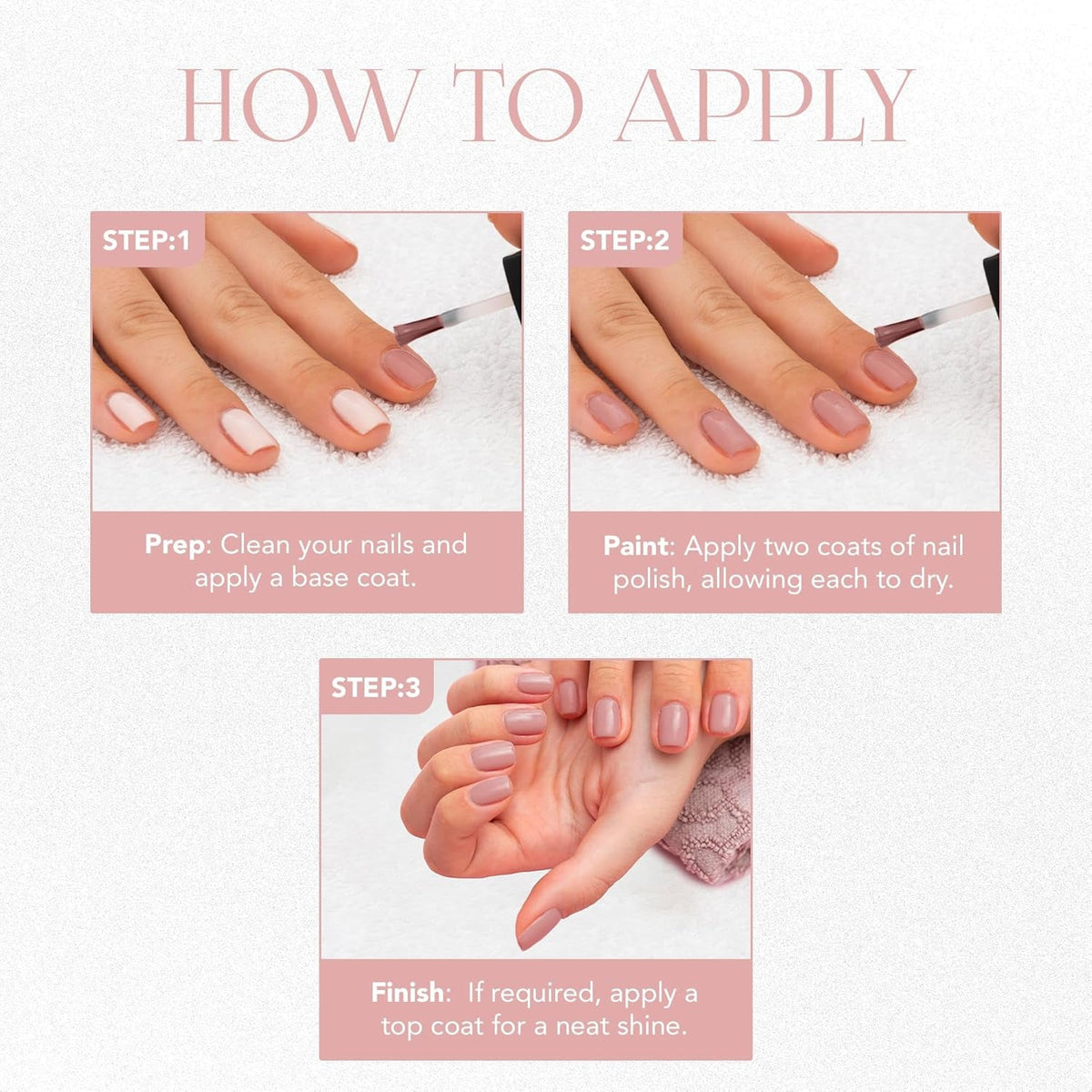 Pastel peach gel nail polish showcasing glossy finish without UV curing