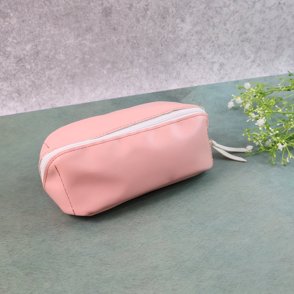 Stylish PU leather pouch in a vibrant colour, perfect for daily essentials.