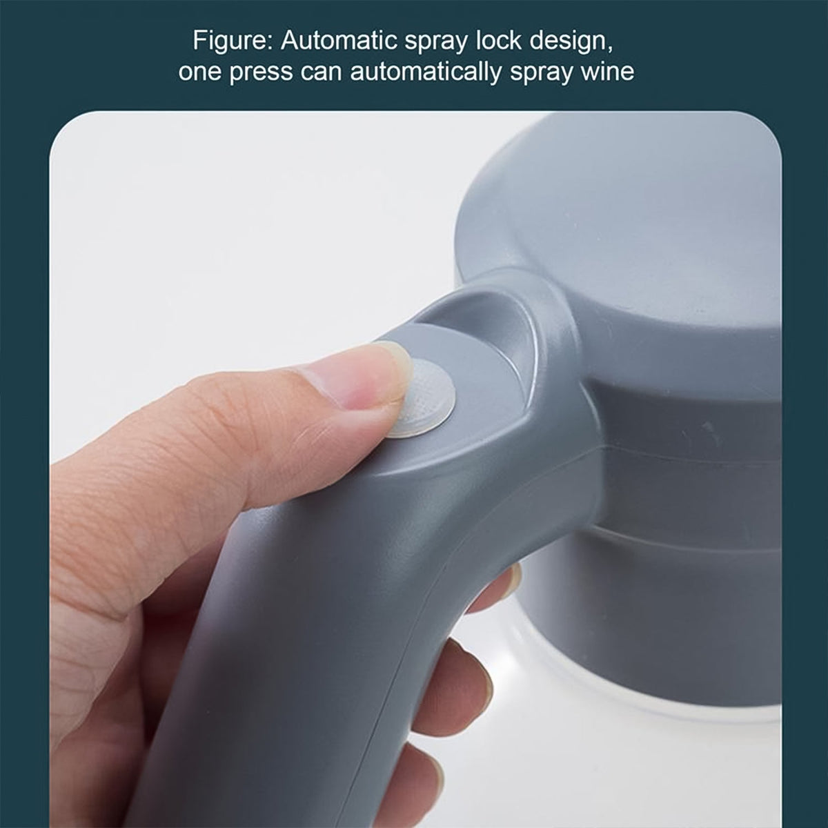 Close-up of the automatic electric garden sprayer's nozzle and USB charging port.