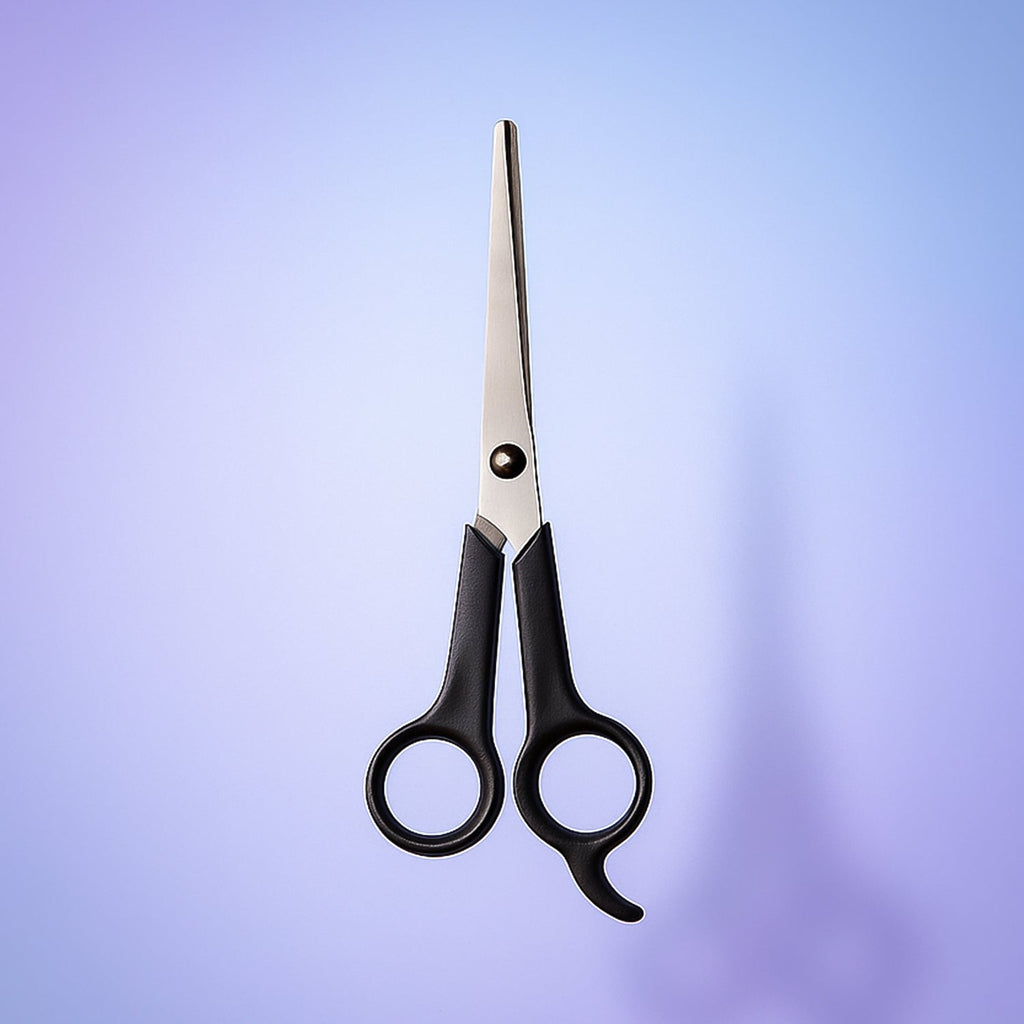 Lightweight hair cutting scissors with comfortable grip handle
