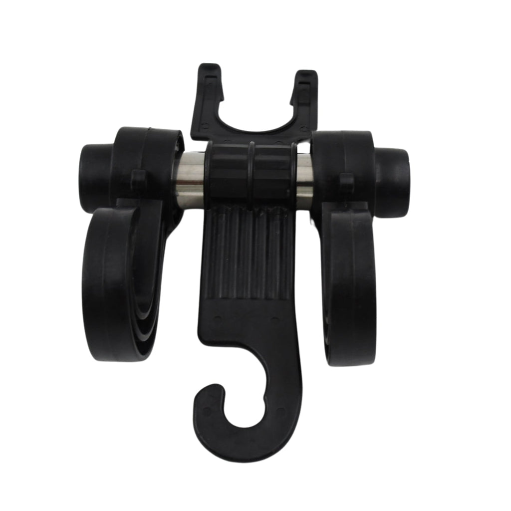 Car Double Hook Hanger neatly installed on the back of a car seat.