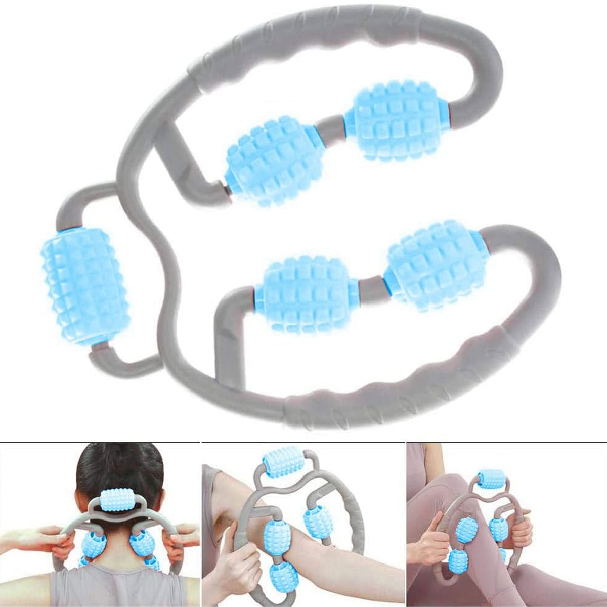 Lifestyle shot of the muscle massage roller providing comfort and relaxation.