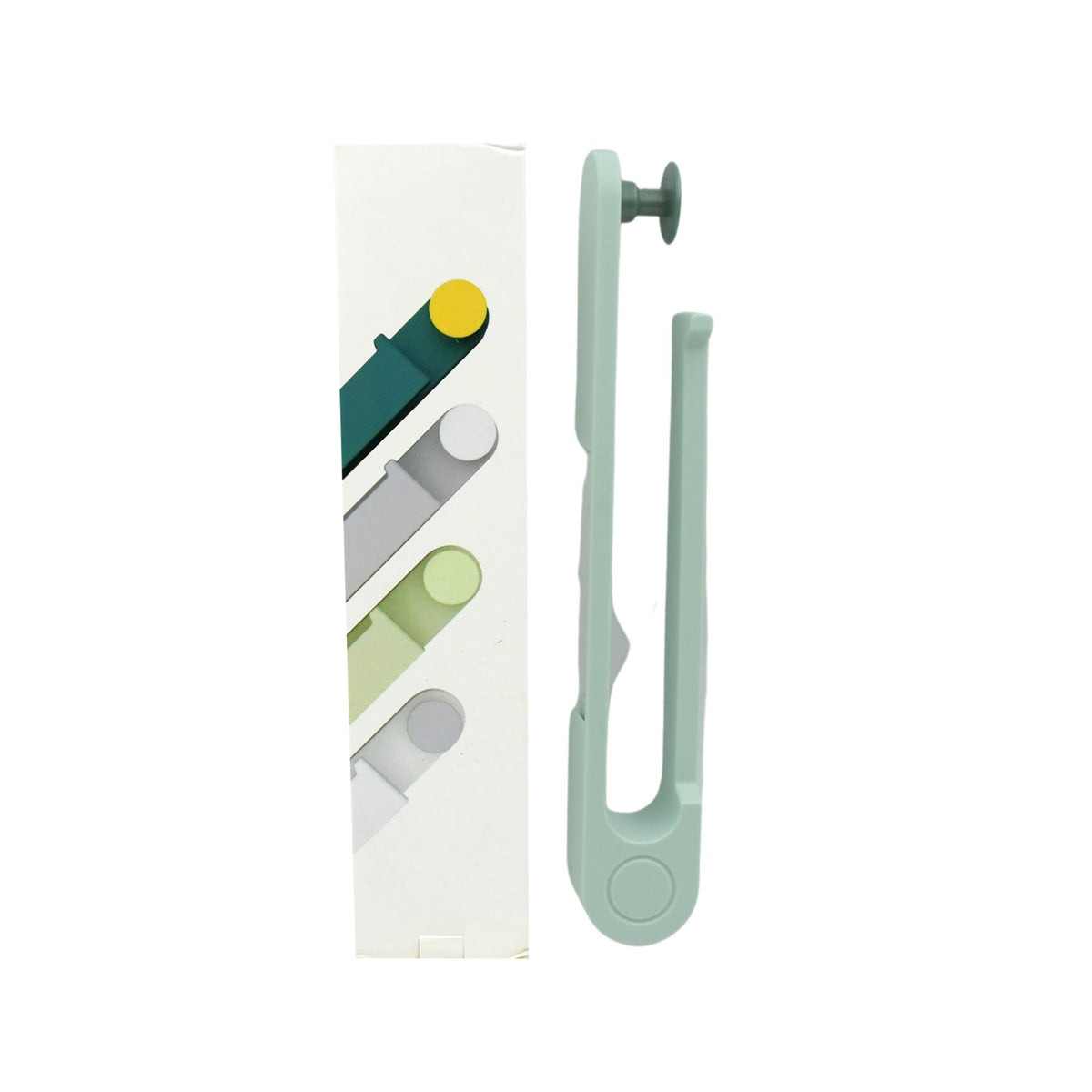 Sleek white round hook towel holder, perfect for modern bathrooms.