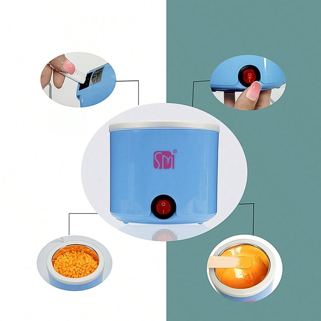 Side view of electric wax warmer, perfect for effective hair removal.
