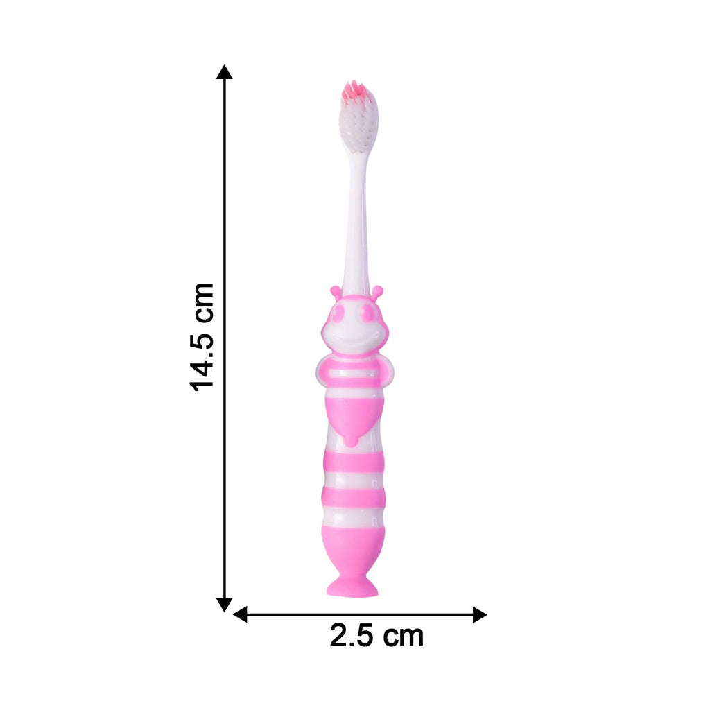 Kids toothbrush 2-piece set with colorful cartoon car design