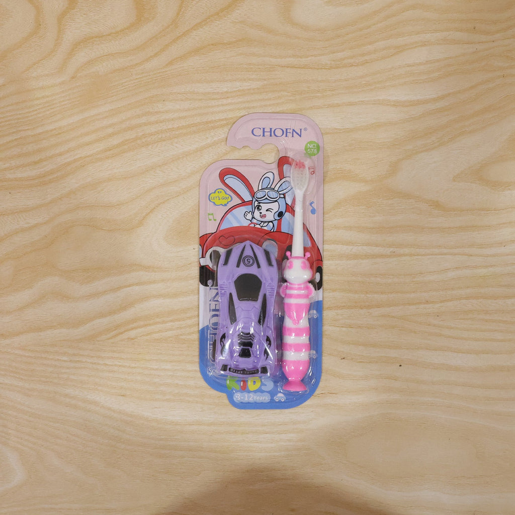 Brightly colored kids toothbrush set, perfect for encouraging brushing habits
