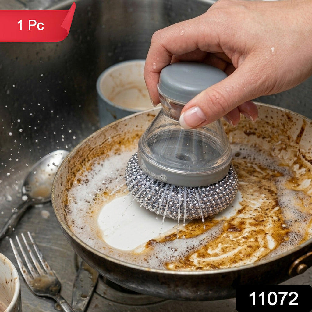 Kitchen soap dispenser brush for spotless dishwashing