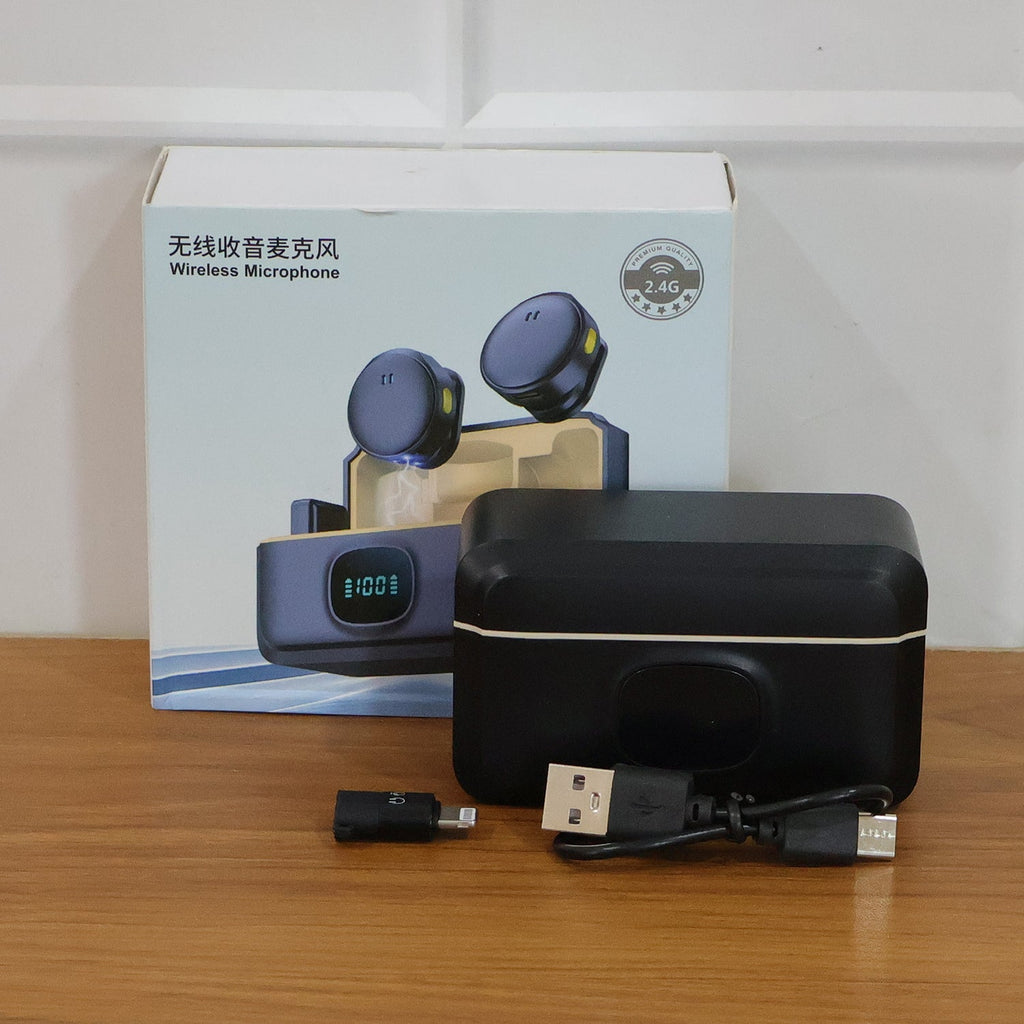Dual wireless microphone system for clear audio in content creation