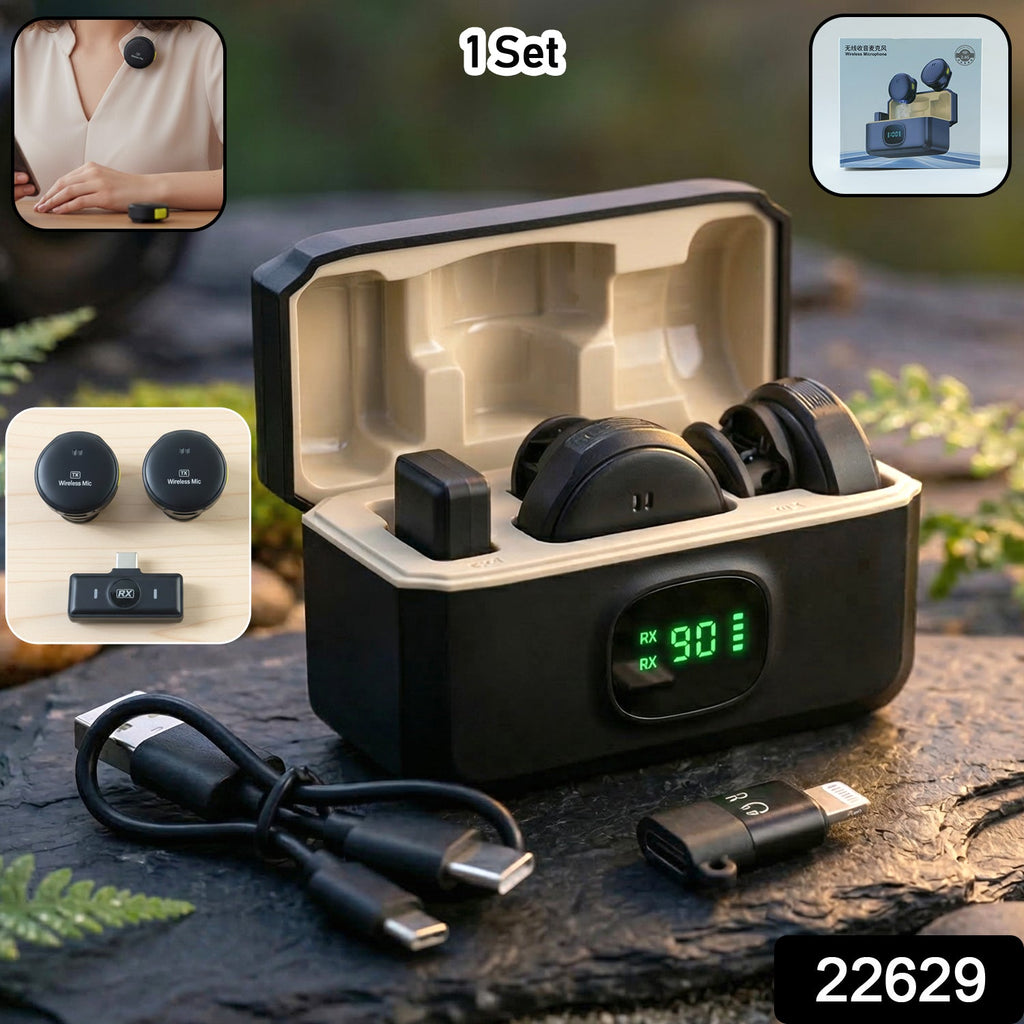 Close-up of wireless clip-on microphone for professional audio recordings