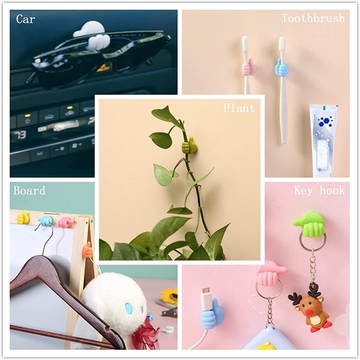 Assorted multi-color cable clips from WipeTech for effective cord organization.