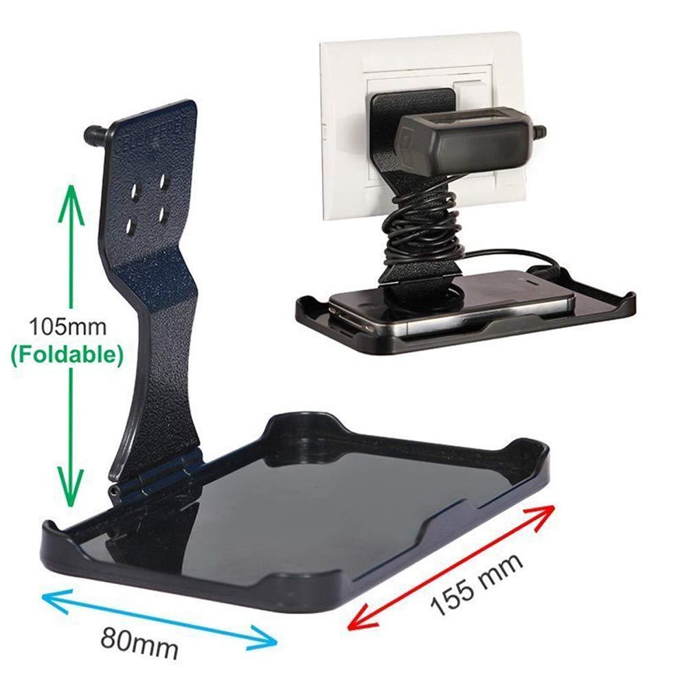 Image showing how the wall charging stand neatly organizes the charging cable.