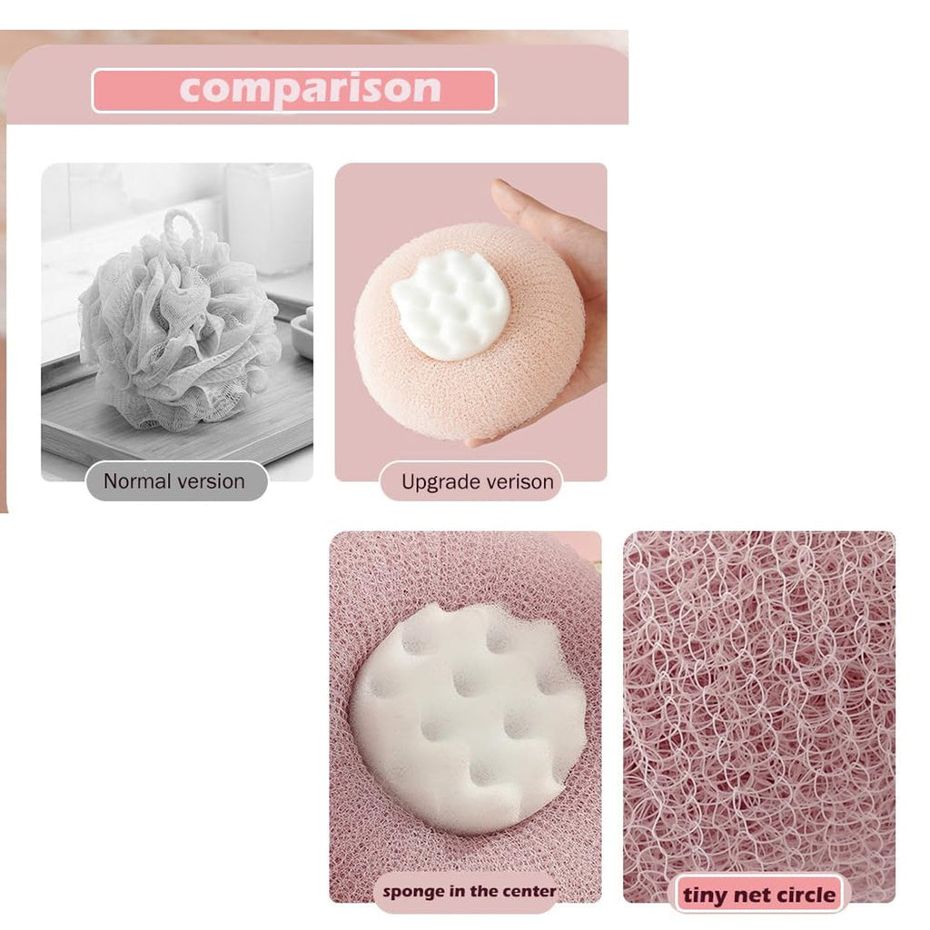 Gentle soft bath sponge pad with exfoliating texture for smooth skin