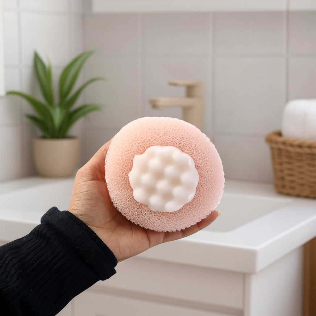 Neutral image of bath scrubber without distinctive features
