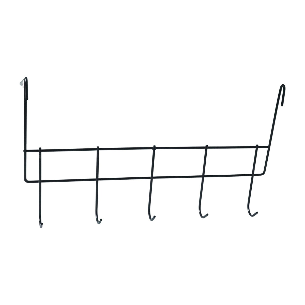 Organizer rack with multiple hooks for door storage