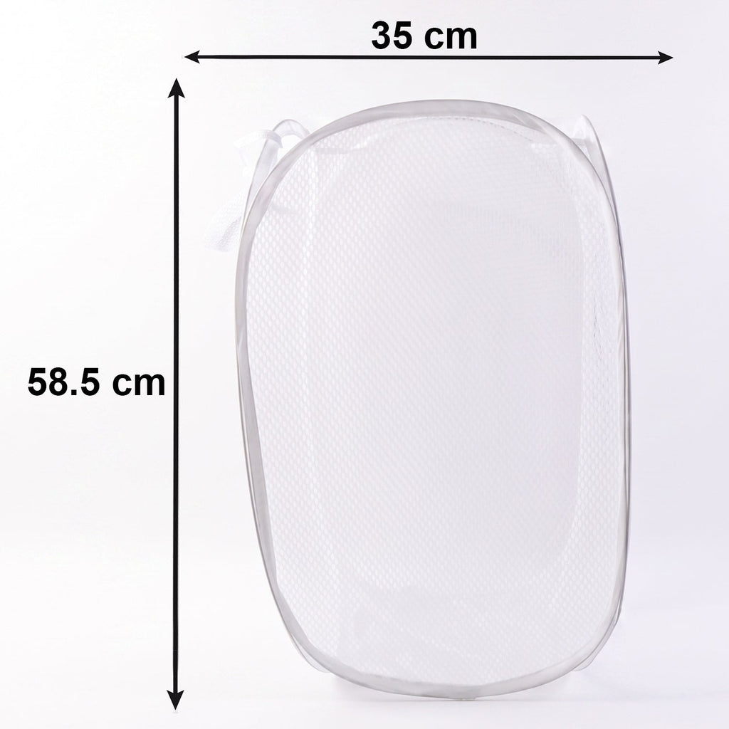 Large capacity mesh laundry hamper with support frame