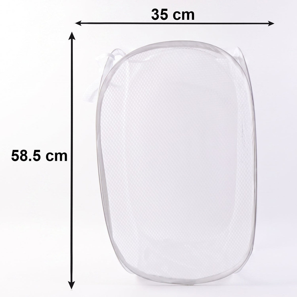 Large capacity mesh laundry hamper with support frame