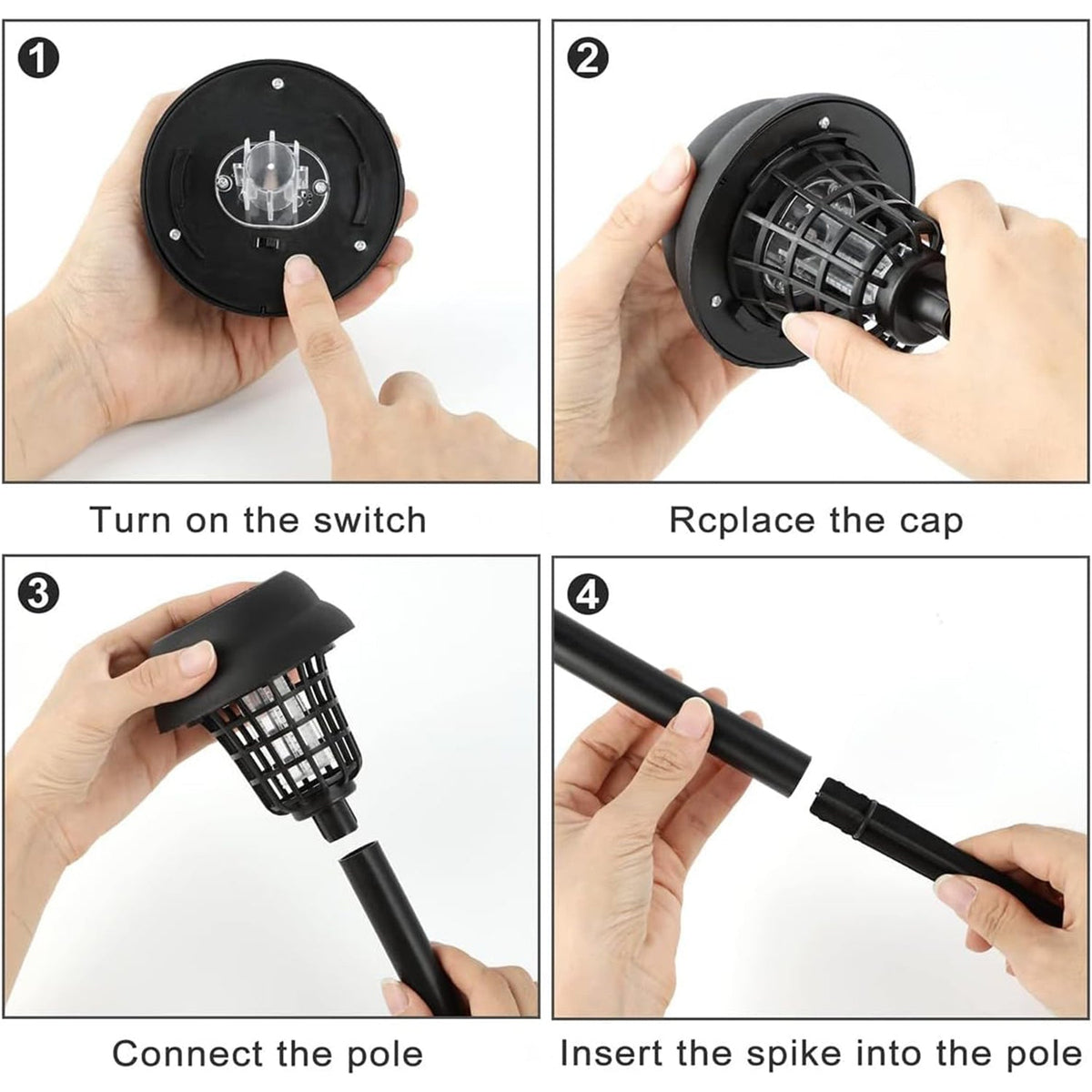Solar Powered Mosquito Killer Garden Lights – 5 Pc Outdoor Bug Zapper