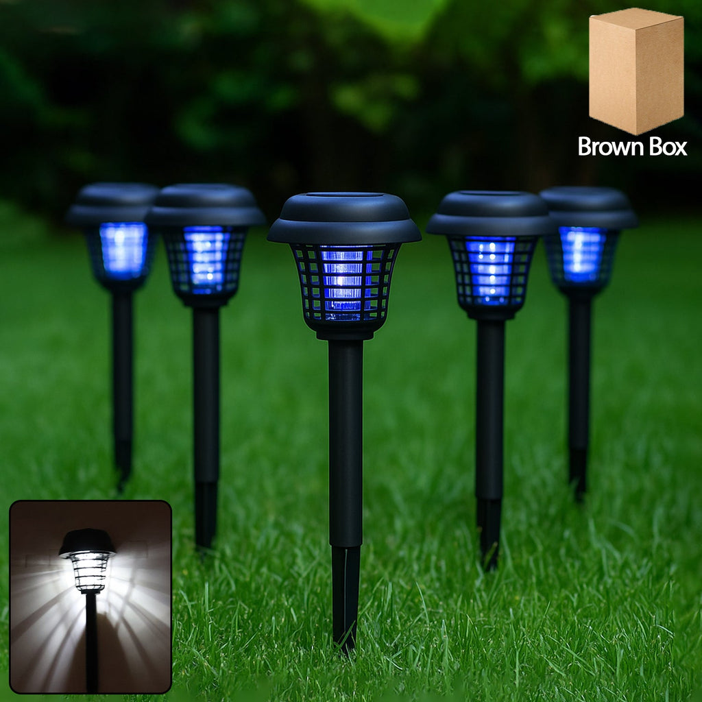 Solar powered mosquito killer garden light zapping mosquitoes effectively