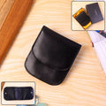 Compact multi-purpose wallet pouch with snap closure for daily essentials