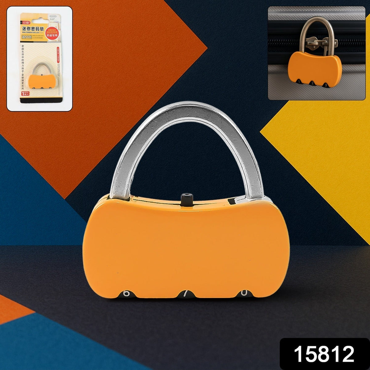 Keyless 3-digit combination travel lock for luggage security