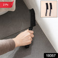 Set of two multipurpose long handle corner cleaning brushes for household surfaces