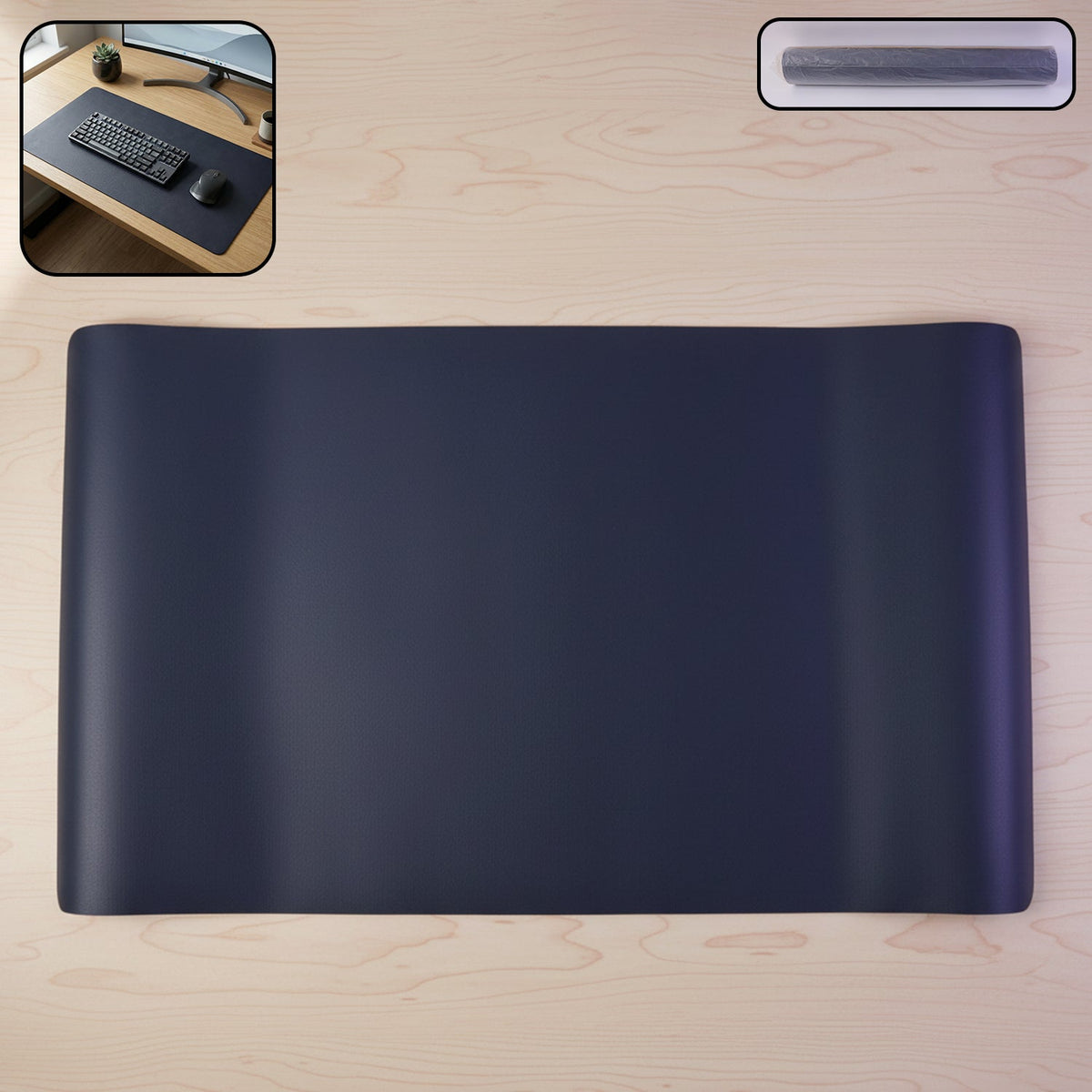 Large desk mat suitable for office and gaming setup