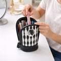 Stationery organizer with pens and pencils inside the durable zipper pouch