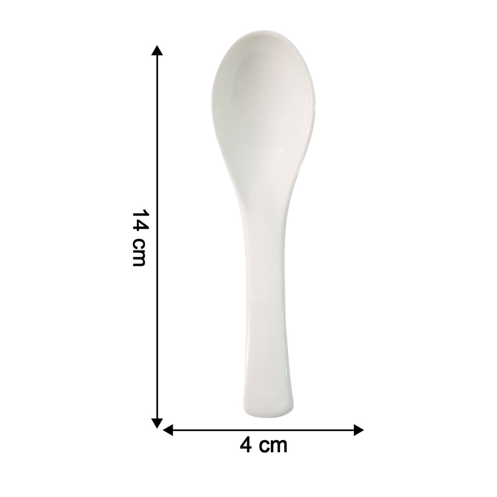 Size comparison image of plastic soup spoon